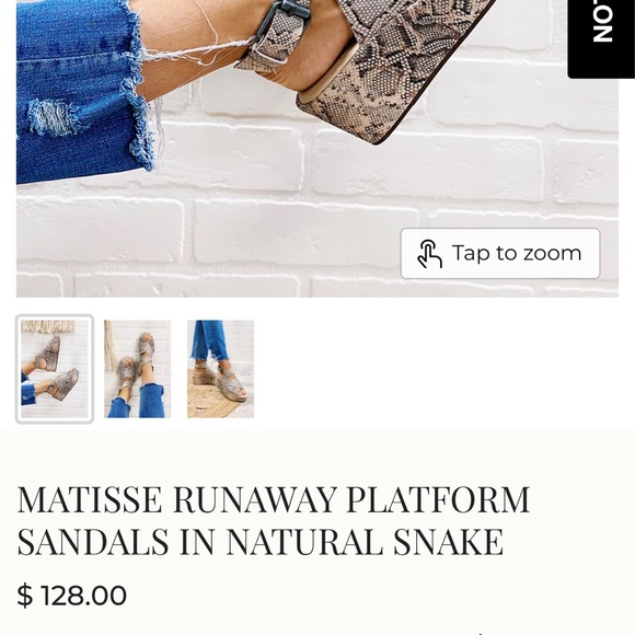 Matisse snake skin platform heels - Picture 2 of 3